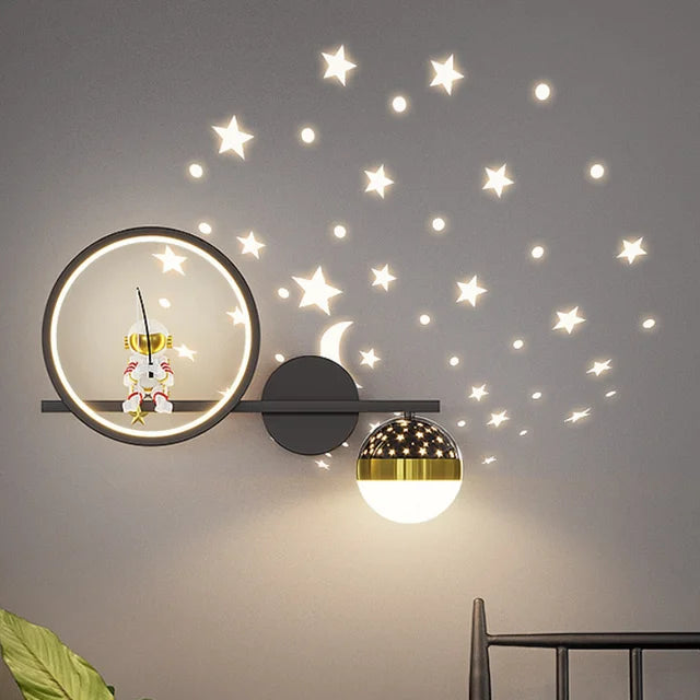 Moderne wandlamp kinderkamer met sterrenlicht Finn Brands