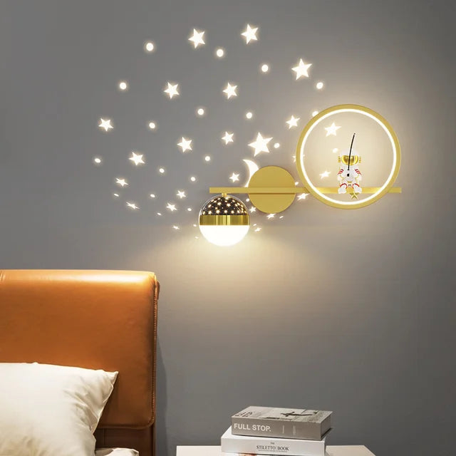 Moderne wandlamp kinderkamer met sterrenlicht Finn Brands