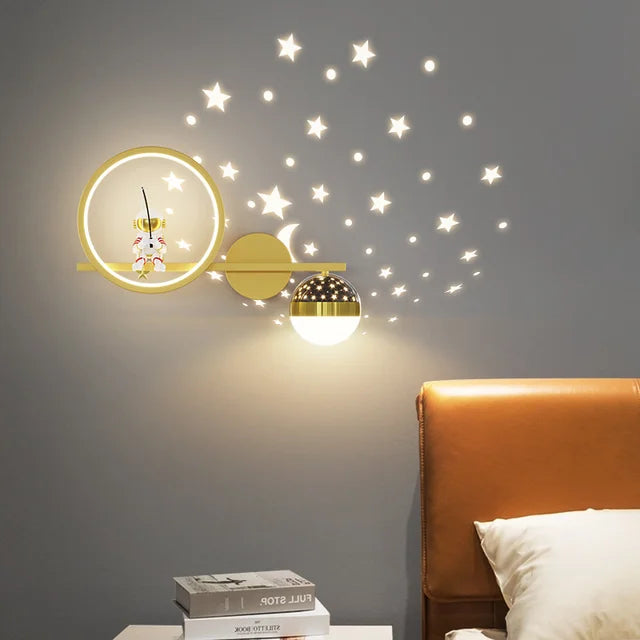 Moderne wandlamp kinderkamer met sterrenlicht Finn Brands