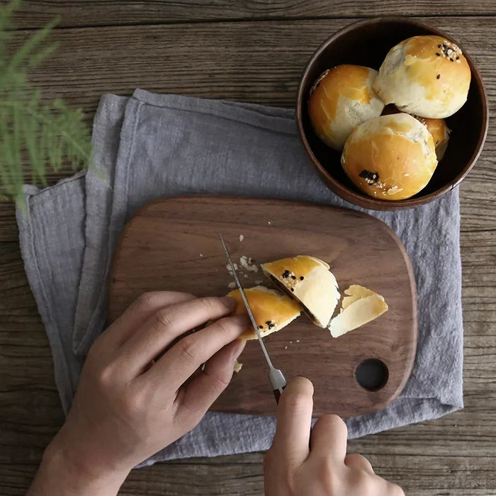 HOUTWERKERS | Nieuwe Snijplanken Zwart Walnoot | Hele Fruit Snijplank