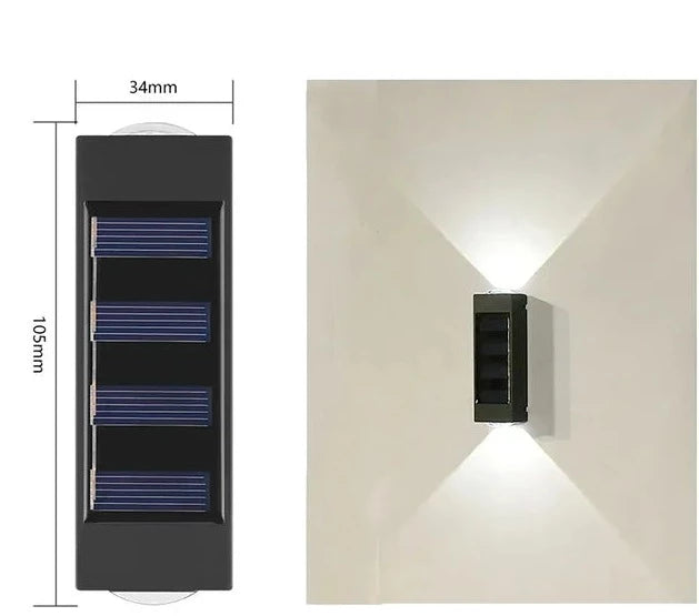 LUMIX | Nieuwe Zonne-Wandverlichting voor Buiten | Waterdichte LED Zonne-Lamp voor Sfeervolle Tuinverlichting