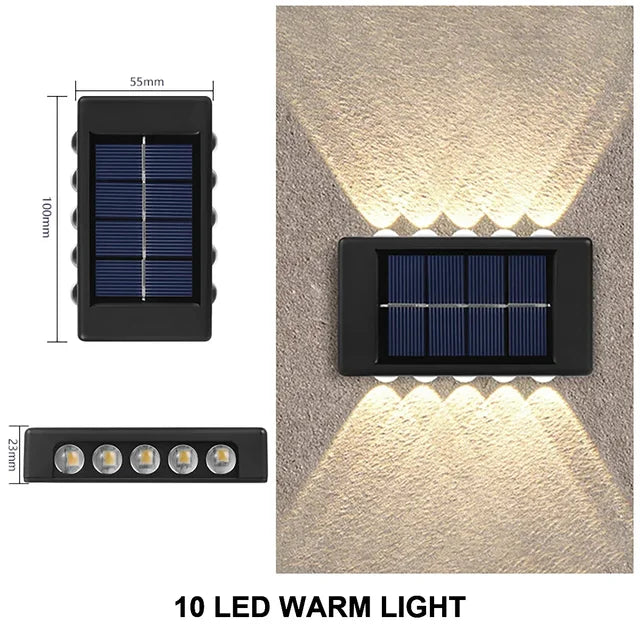 LUMIX | Nieuwe Zonne-Wandverlichting voor Buiten | Waterdichte LED Zonne-Lamp voor Sfeervolle Tuinverlichting