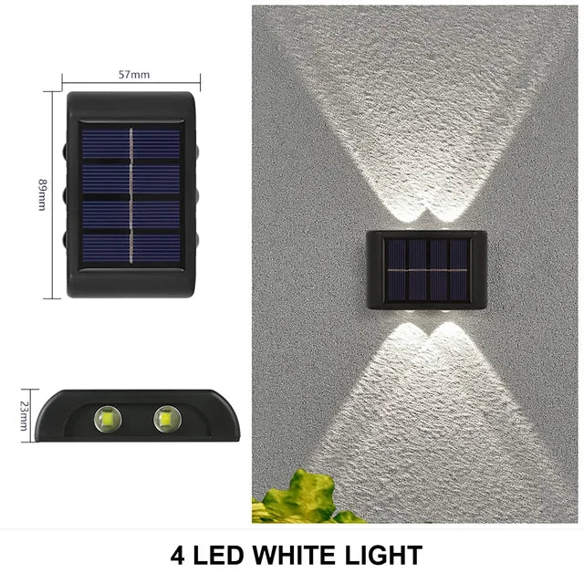 LUMIX | Nieuwe Zonne-Wandverlichting voor Buiten | Waterdichte LED Zonne-Lamp voor Sfeervolle Tuinverlichting