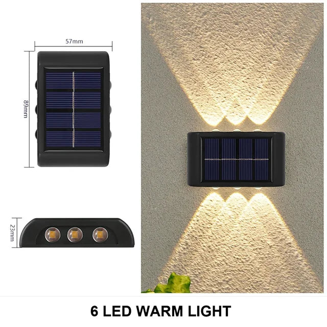 LUMIX | Nieuwe Zonne-Wandverlichting voor Buiten | Waterdichte LED Zonne-Lamp voor Sfeervolle Tuinverlichting