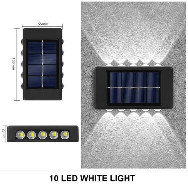 LUMIX | Nieuwe Zonne-Wandverlichting voor Buiten | Waterdichte LED Zonne-Lamp voor Sfeervolle Tuinverlichting