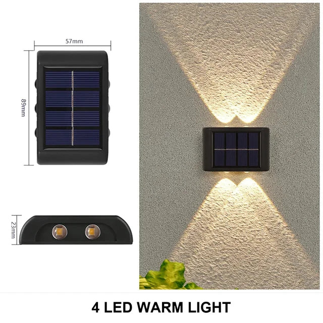 LUMIX | Nieuwe Zonne-Wandverlichting voor Buiten | Waterdichte LED Zonne-Lamp voor Sfeervolle Tuinverlichting