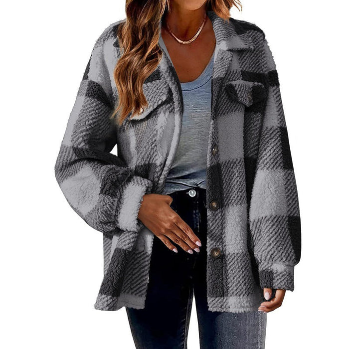 VICTORIA | Plaid Elegance Wool Blend Winterjas Dames - Trendy Geruite Jas voor Koude Seizoenen