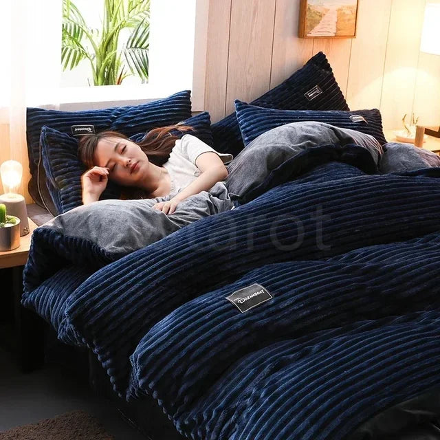 Luxuria | Fluwelen Dekbedovertrek Winter Warm | Luxe Comfort | Hoge Kwaliteit Materiaal