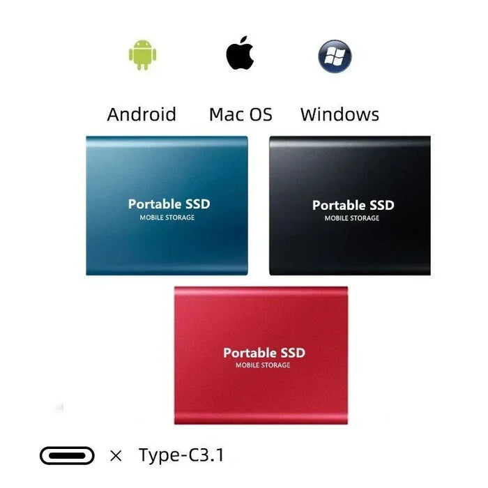 TECHNOLOGIE | Supersnelle Externe SSD 2TB | Mini SSD | High-Speed Opslag voor Laptop en PC