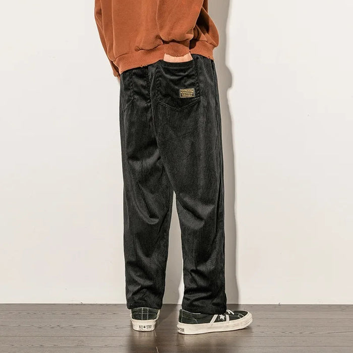 Fenel corduroy pants met relaxte fit en comfortabele