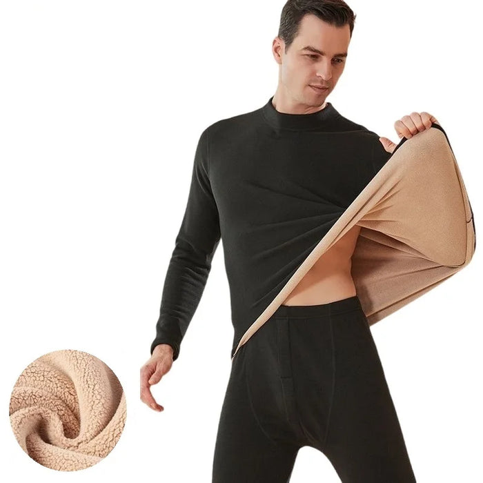 FlexFit | Comfortabele Heren Lange Johns | Ademend Polyester-Spandex Mix | Met Wol voor Extra Warmte