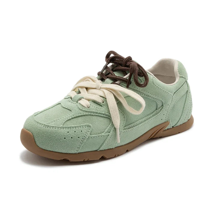 Lorecci Echte Suède Sneakers met dubbele veters en comfort