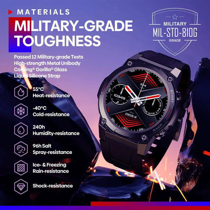 Vibe7 Pro | Premium Stemoproep Smartwatch | 1.43'' Ultra HD AMOLED Display