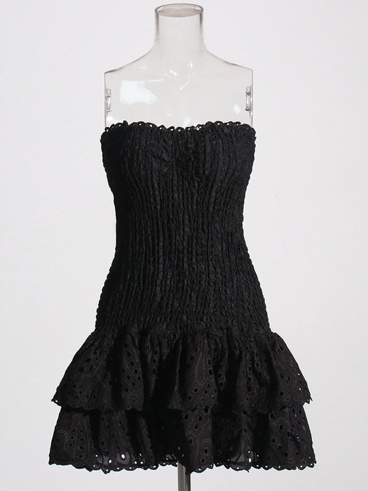 Solvella strapless mini-jurk - Stijlvolle strapless mini-jurk