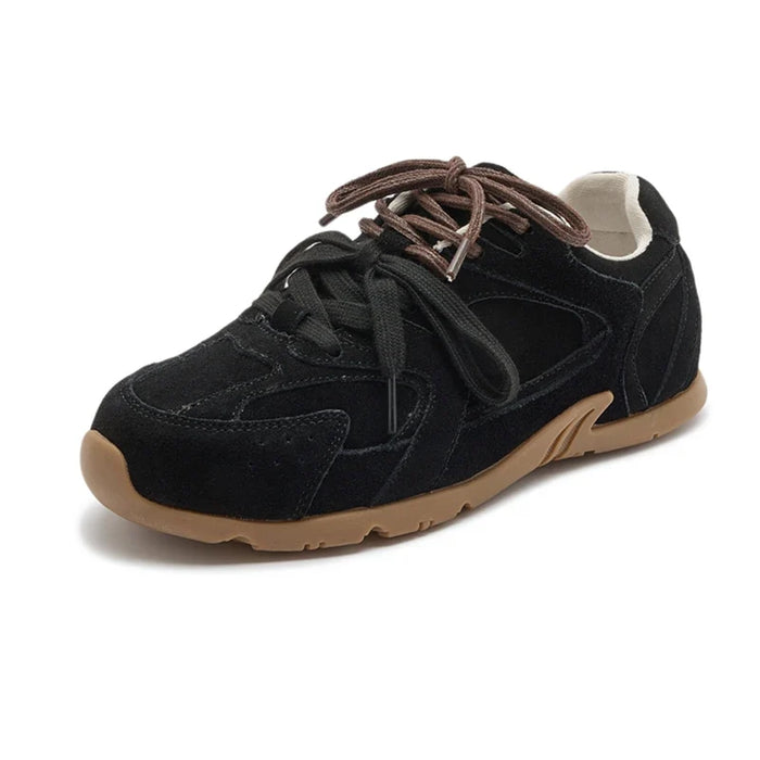 Lorecci Echte Suède Sneakers met dubbele veters en comfort