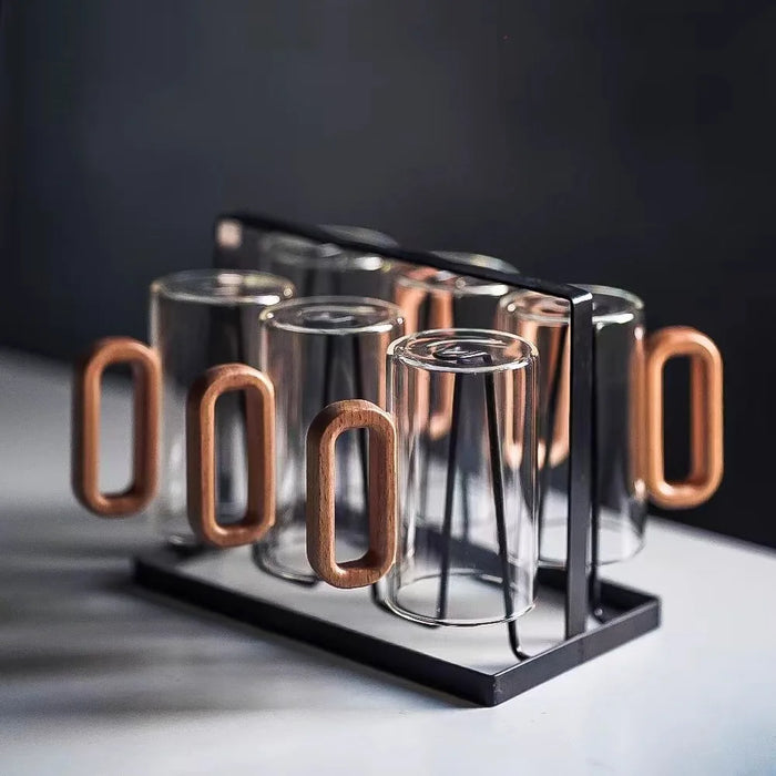 Nordwave - Handgemaakt glas met houten handvat, koop 3, krijg 3 gratis