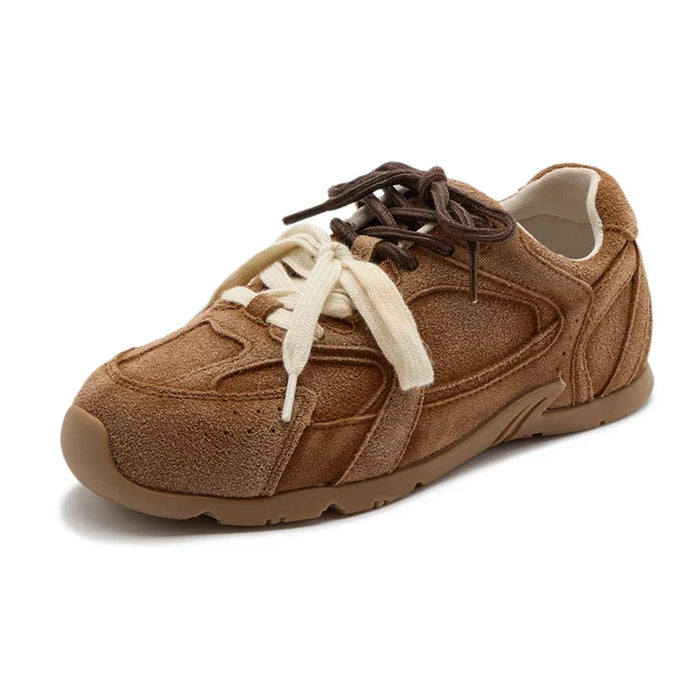 Lorecci Echte Suède Sneakers met dubbele veters en comfort