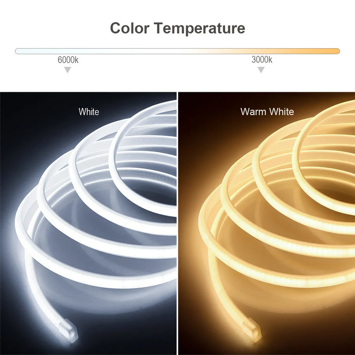 BrillianceGlo | 220V COB LED Strip | Waterdicht en Verstelbaar | DIY Verlichting