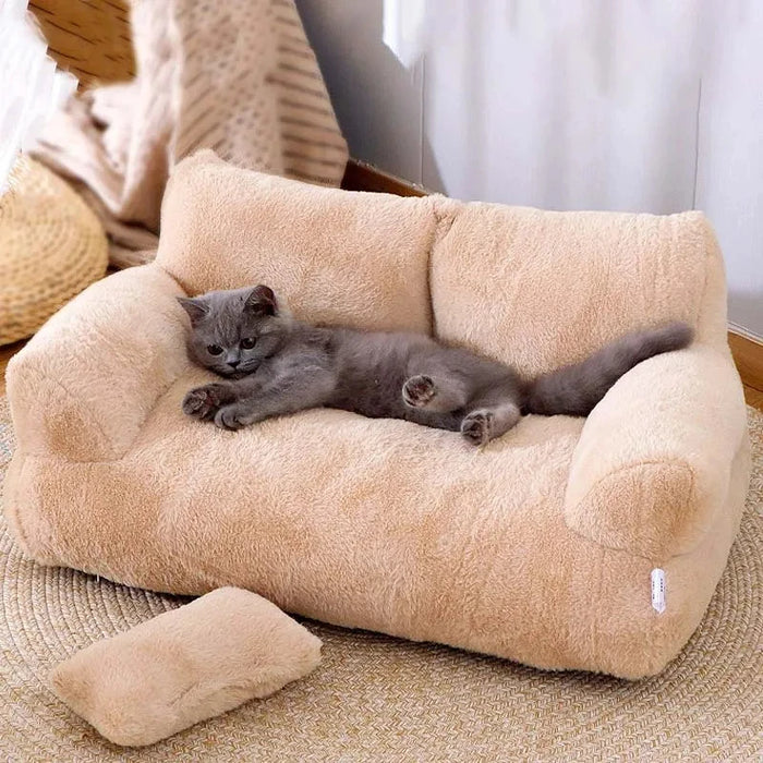 ComfortCuddle | Kattenbank | Zachte Pluche | Ademend Ontwerp | Anti-Slip Onderkant