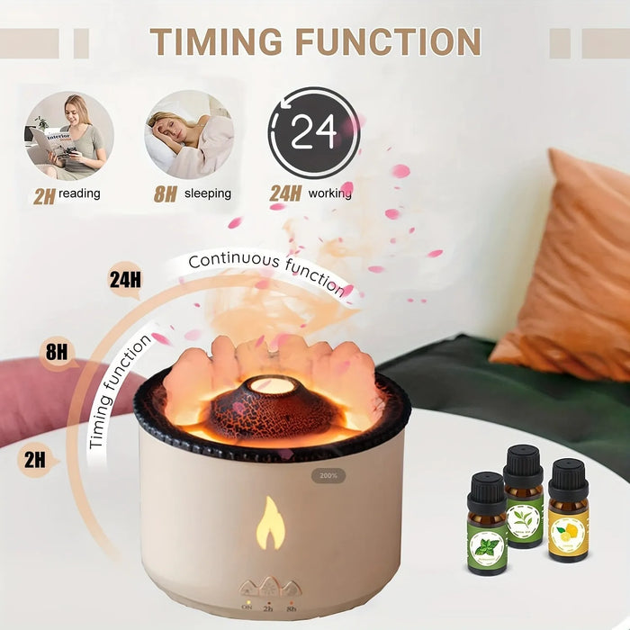 Draagbare Ultrasone Aromatherapie Luchtbevochtiger met Nachtlicht