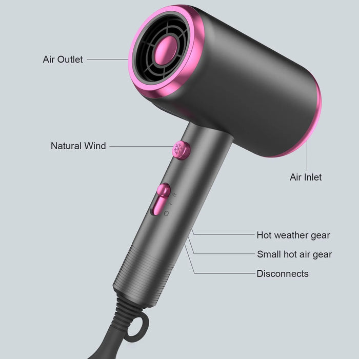AirGlide | Haardroger met Ionic Diffuser |Draagbaar en Veilig