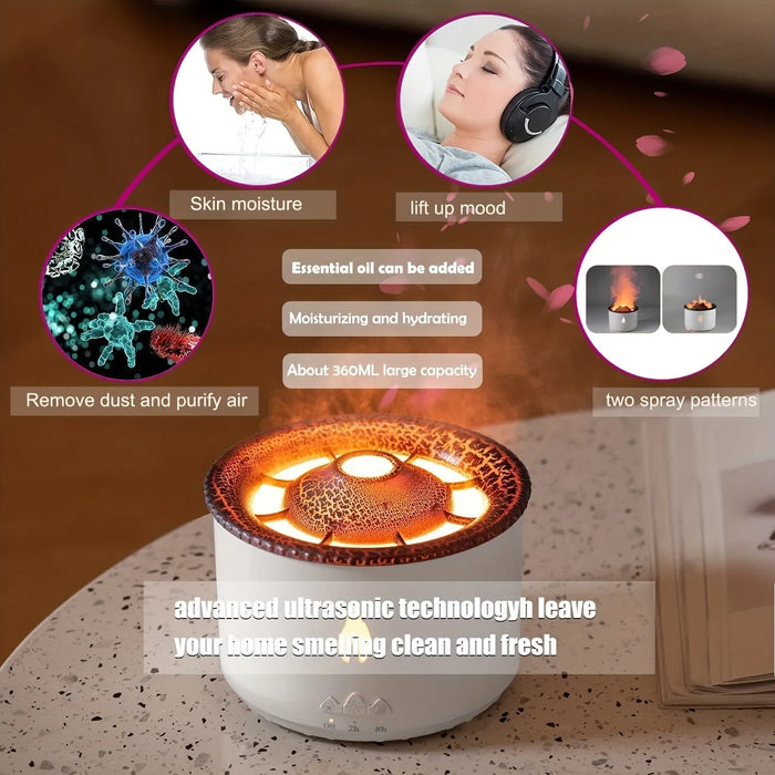 Draagbare Ultrasone Aromatherapie Luchtbevochtiger met Nachtlicht