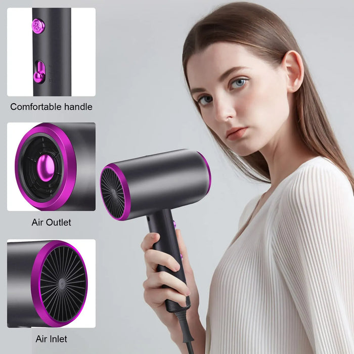 AirGlide | Haardroger met Ionic Diffuser |Draagbaar en Veilig