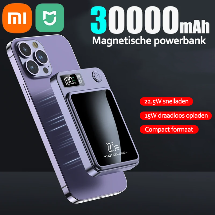 PowerCharge Pro | Draadloze Magnetische Powerbank | Draadloze Powerbank | Magsafe Powerbank