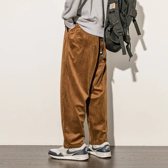 Fenel corduroy pants met relaxte fit en comfortabele