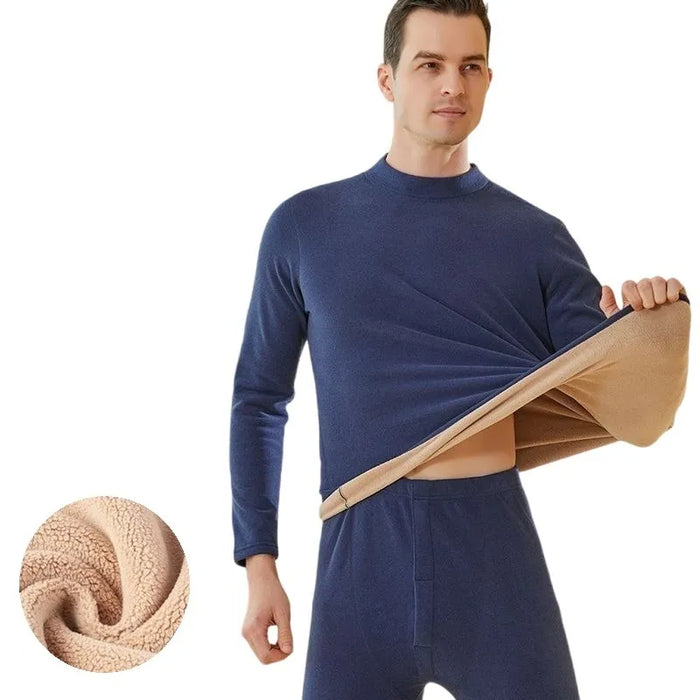 FlexFit | Comfortabele Heren Lange Johns | Ademend Polyester-Spandex Mix | Met Wol voor Extra Warmte
