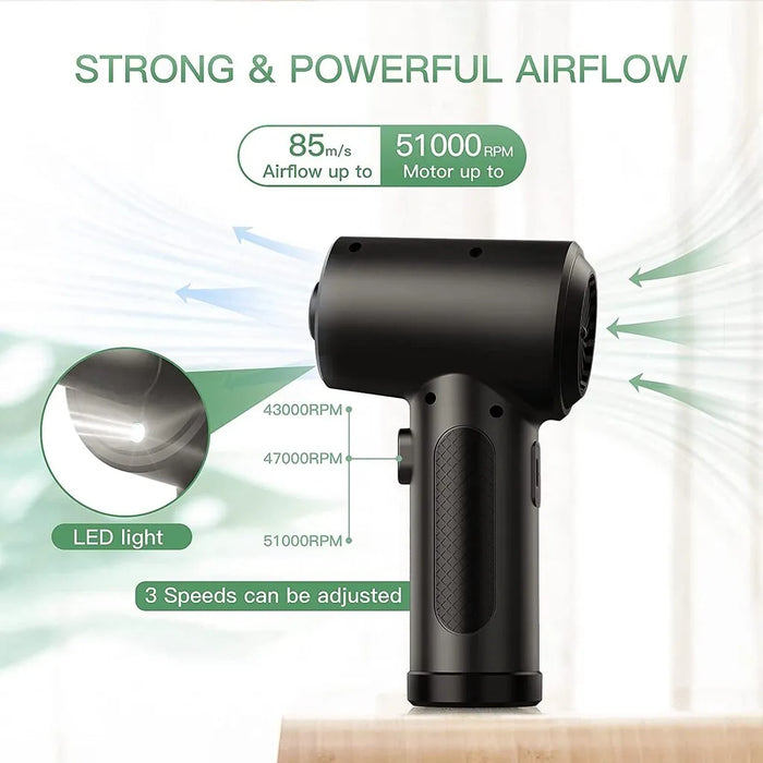 PowerClean Pro | Draadloze Luchtblazer | Diepe Reiniging
