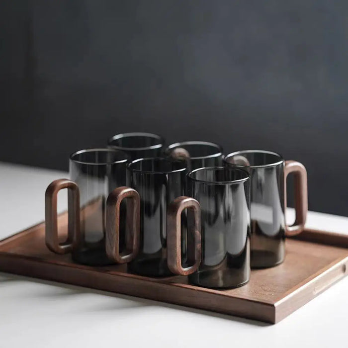 Nordwave - Handgemaakt glas met houten handvat, koop 3, krijg 3 gratis