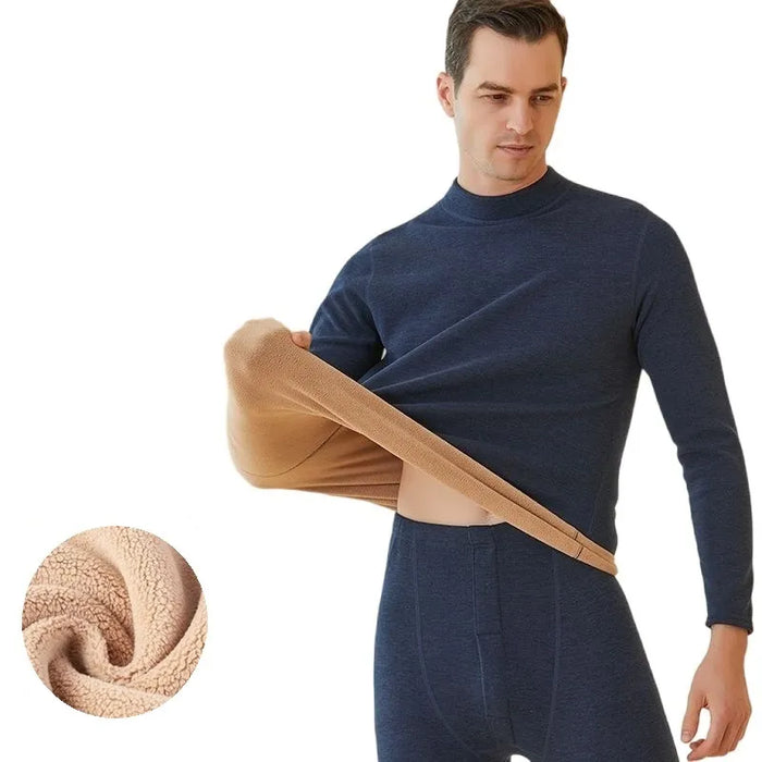 FlexFit | Comfortabele Heren Lange Johns | Ademend Polyester-Spandex Mix | Met Wol voor Extra Warmte