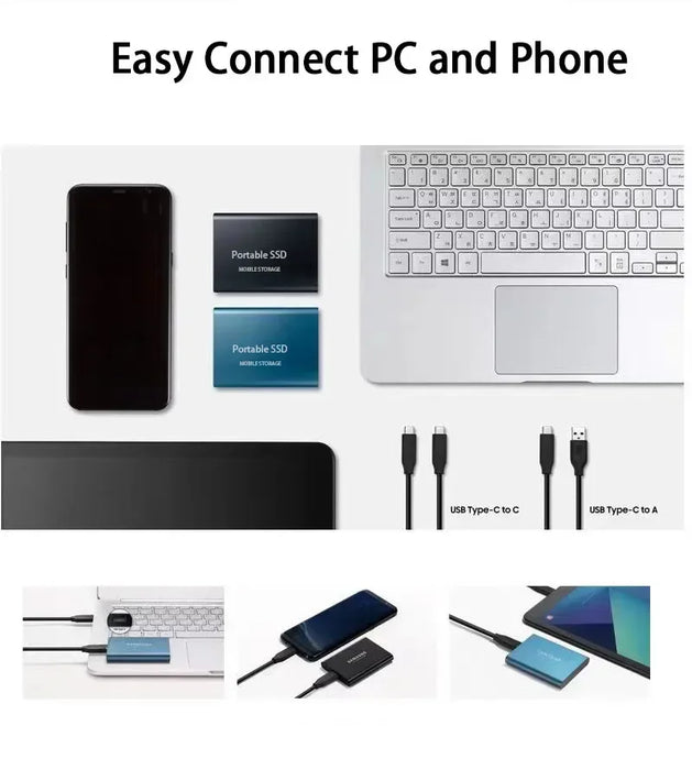 TECHNOLOGIE | Supersnelle Externe SSD 2TB | Mini SSD | High-Speed Opslag voor Laptop en PC