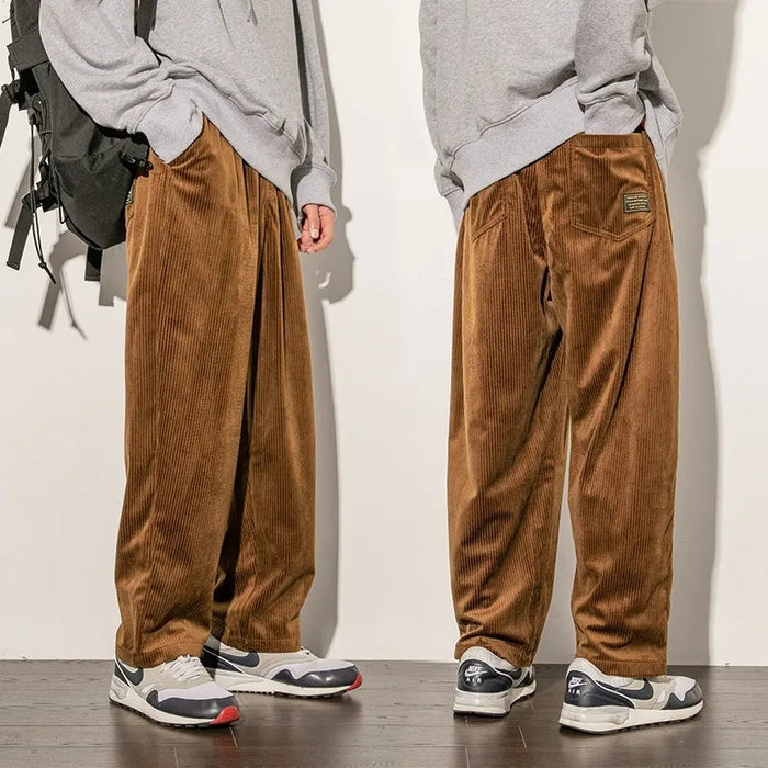 Fenel corduroy pants met relaxte fit en comfortabele