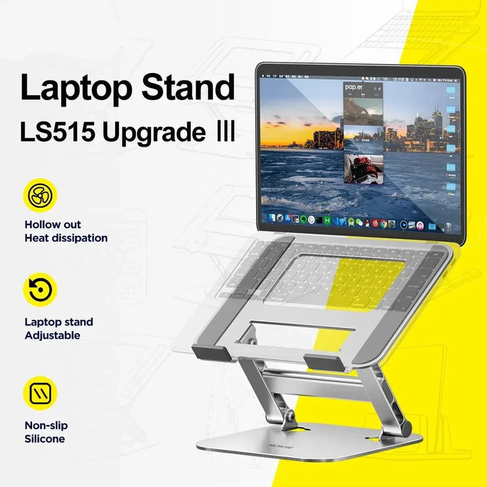 FlexFold Pro | Opvouwbare Aluminium Laptopstandaard | Draagbaar & Ergonomisch | Werk Overal Comfortabel