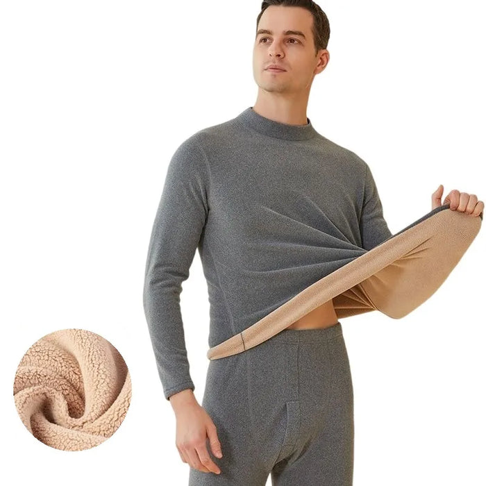 FlexFit | Comfortabele Heren Lange Johns | Ademend Polyester-Spandex Mix | Met Wol voor Extra Warmte