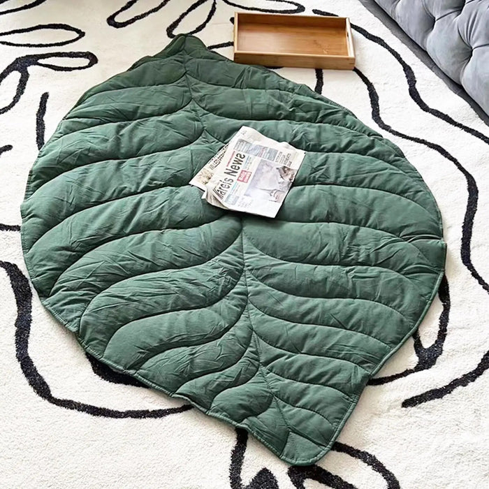 Leafy comfort deken | Katoenen huisdierdeken | Kalmerend en zacht
