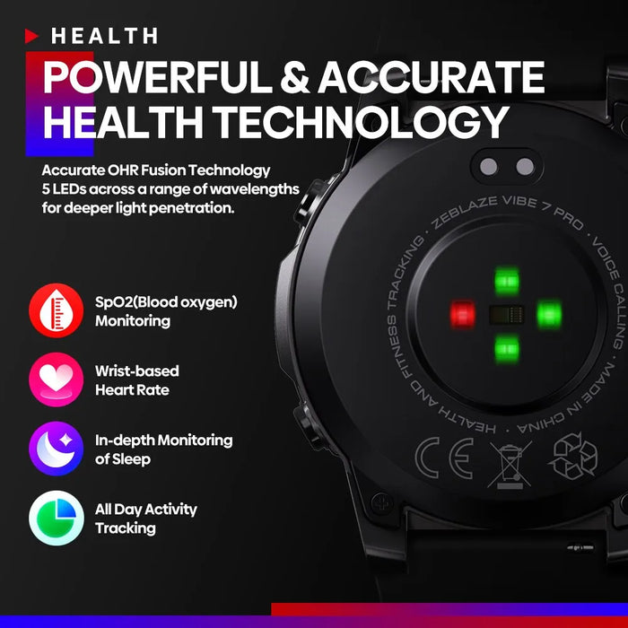 Vibe7 Pro | Premium Stemoproep Smartwatch | 1.43'' Ultra HD AMOLED Display