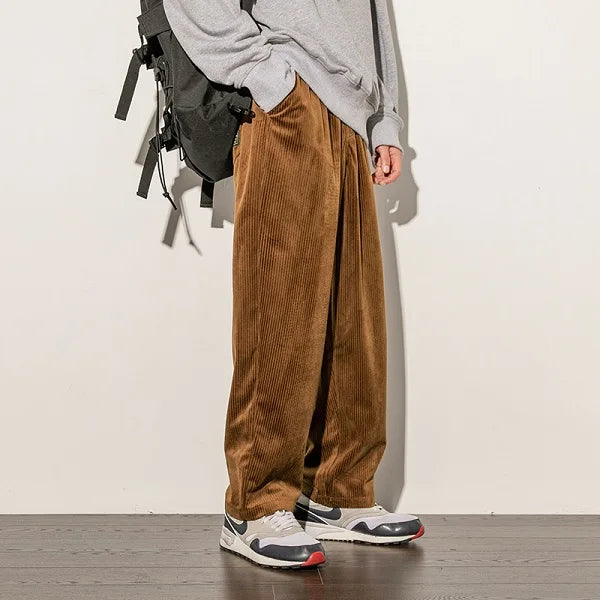 Fenel corduroy pants met relaxte fit en comfortabele