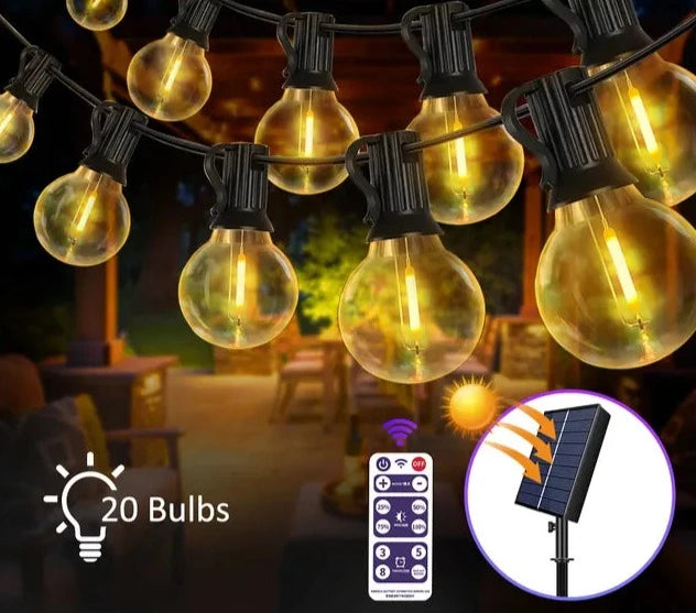 SolarLights | Terrasverlichting | Lichtslinger | Zorgeloos Genieten van Warmte en Licht