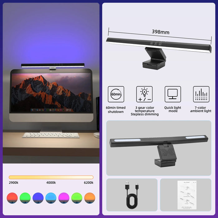 Glowease | Monitorlichtbalk | Usb-Dimmen | Creëer Een Perfecte Werkplek