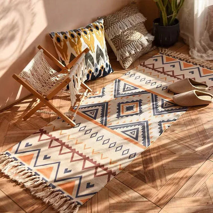 BohemianPracht | Vintage Plaid Tapijt | Sfeervol Woonkleed | Creëer een Stijlvol Thuis