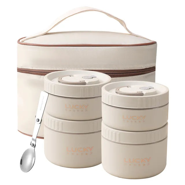 EetJoy | Bento Lunchbox Set | Houdt je eten warm | Duurzaam en stijlvol