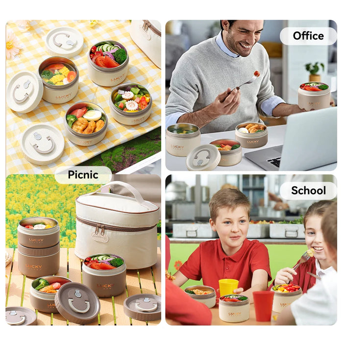 EetJoy | Bento Lunchbox Set | Houdt je eten warm | Duurzaam en stijlvol