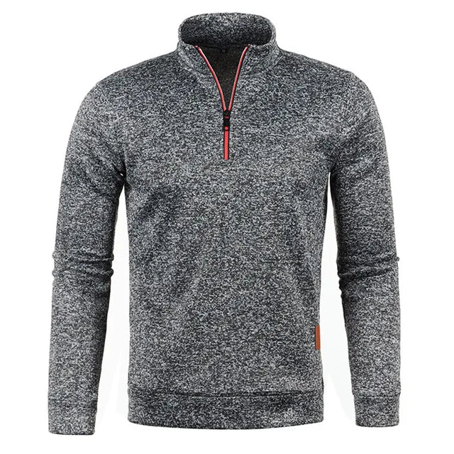 WALTER | Winter Heren Fleece Dikke Trui Jas | Half-Zip Turtleneck Warme Trui