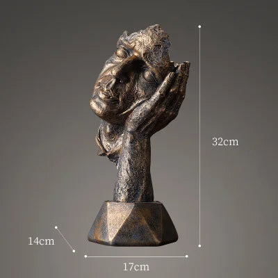 HandArt | Elegantie Sculptuur Miniatuur Figuur | Kunstzinnige Huisdecoratie
