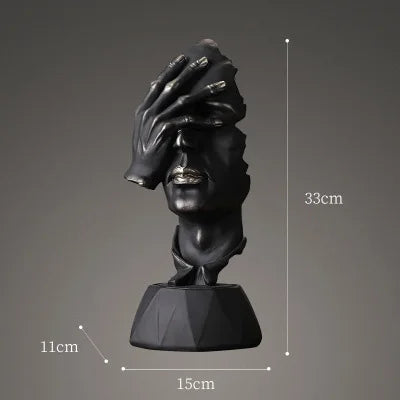 HandArt | Elegantie Sculptuur Miniatuur Figuur | Kunstzinnige Huisdecoratie