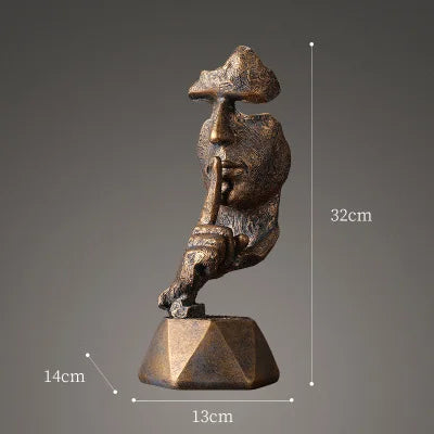HandArt | Elegantie Sculptuur Miniatuur Figuur | Kunstzinnige Huisdecoratie