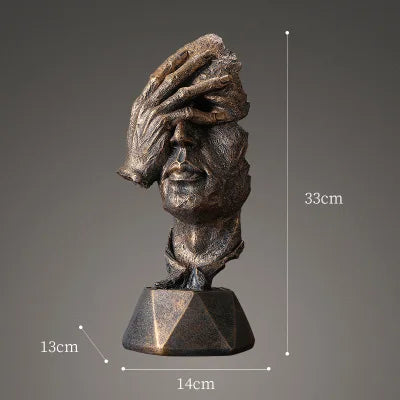 HandArt | Elegantie Sculptuur Miniatuur Figuur | Kunstzinnige Huisdecoratie